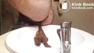 shitting in the washbowl