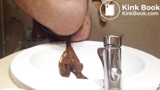 shitting in the washbowl