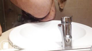 shitting in the washbowl