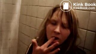 russian girls eat shit from school toilet (real footage)