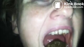 Shit in his girlfriends mouth