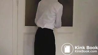 Desperate panty poop