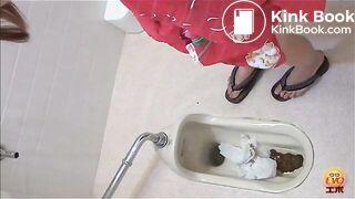 Delicious brownie with a cream topping