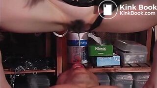 Scat mistress damages the slave