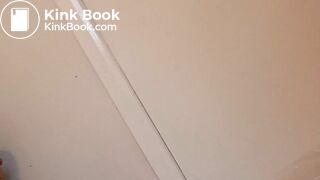 Pretty blonde pooping