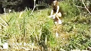 Hiking girl needs to poop