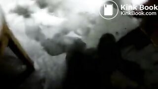 Random Shit 13 - Girl shits in the snow on her balcony