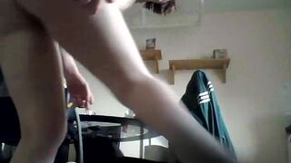 through panties into bowl