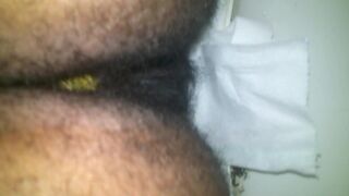 My Employee , Very Very Hairy Fiji girl pooping for me!
