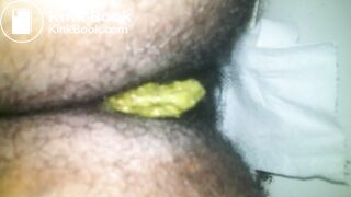 My Employee , Very Very Hairy Fiji girl pooping for me!