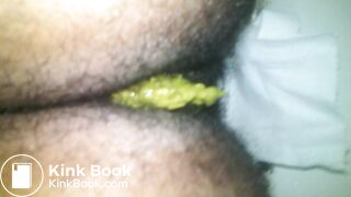 My Employee , Very Very Hairy Fiji girl pooping for me!