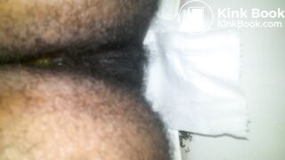 My Employee , Very Very Hairy Fiji girl pooping for me!