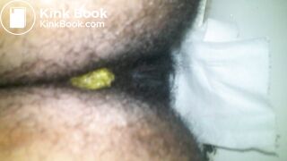 My Employee , Very Very Hairy Fiji girl pooping for me!