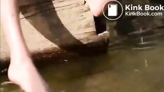 Real scat girl in public