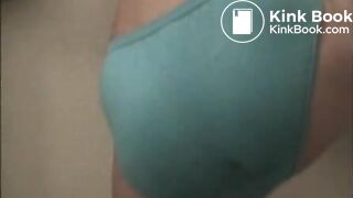 Slut fills her panties with crap