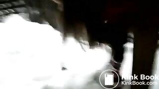 My friend decided to poop in the snow while my other friend records her