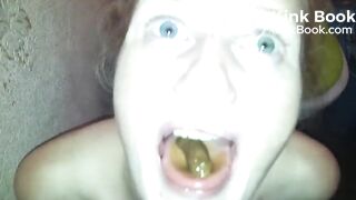 My kinky wife swallows in toilet