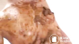 Japanese cuties in lesbian vomit and shit sex