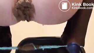 Sheer Blue Panty Poop