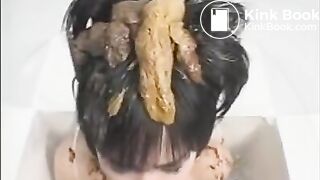 Japanese girls poop on their friend’s head