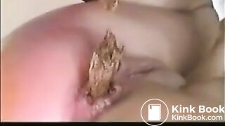 Nice looking blonde taking a shit!!