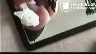 Nice looking blonde taking a shit!!