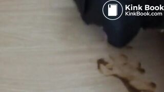 Bound slut on floor licks feet master, porn to lick shit from floor