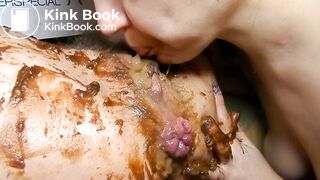 Women lick scat ass