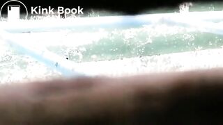 Asian woman poops a long turd!!