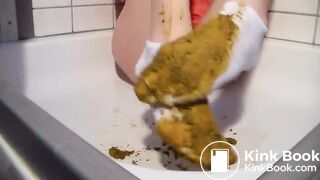 She poops on her socks