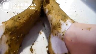 She poops on her socks