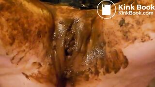 Shit covered slut wife as living toilet for her husband