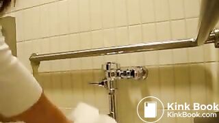 Hot brunette really proud of her long thick turd