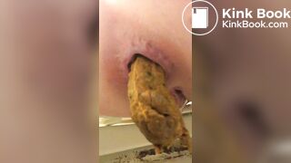 Eatmyshitgirl pooping out estrogen laden girl-turd. - video 2