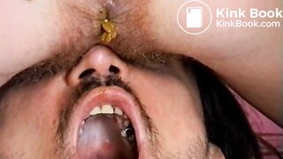 Long hair guy, blonde woman shits