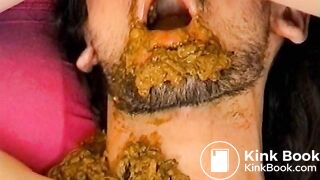 Long hair guy, blonde woman shits