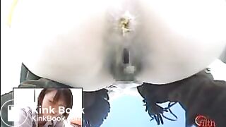 Sexy Japanese girls pooping in close up