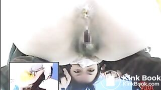 Sexy Japanese girls pooping in close up