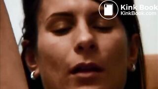 Sexy burnette pooping