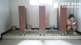 Beautiful girl poops in the toilet 67