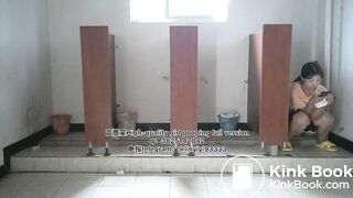 Beautiful girl poops in the toilet 67