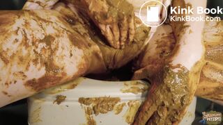 My overflowing camping toilet - orgasm in lots of saved shit