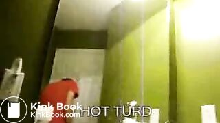 Hairy Guy Pushes Out a MASSIVE Turd