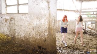 Sensual In Cowshit - lesbian fuck in cowshit