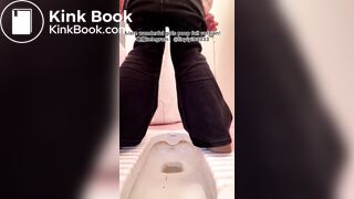 Beautiful girl poops in the toilet 71