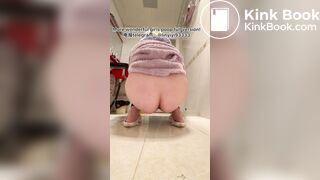 Beautiful girl poops in the toilet 72
