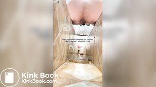 Beautiful girl poops in the toilet 75