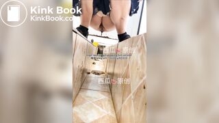 Beautiful girl poops in the toilet 75