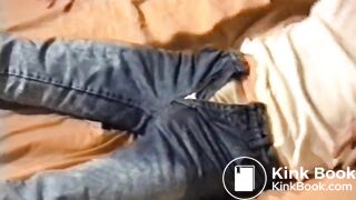 Guy floods his bed in jeans #3