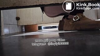 Beautiful girl poops in the toilet 83